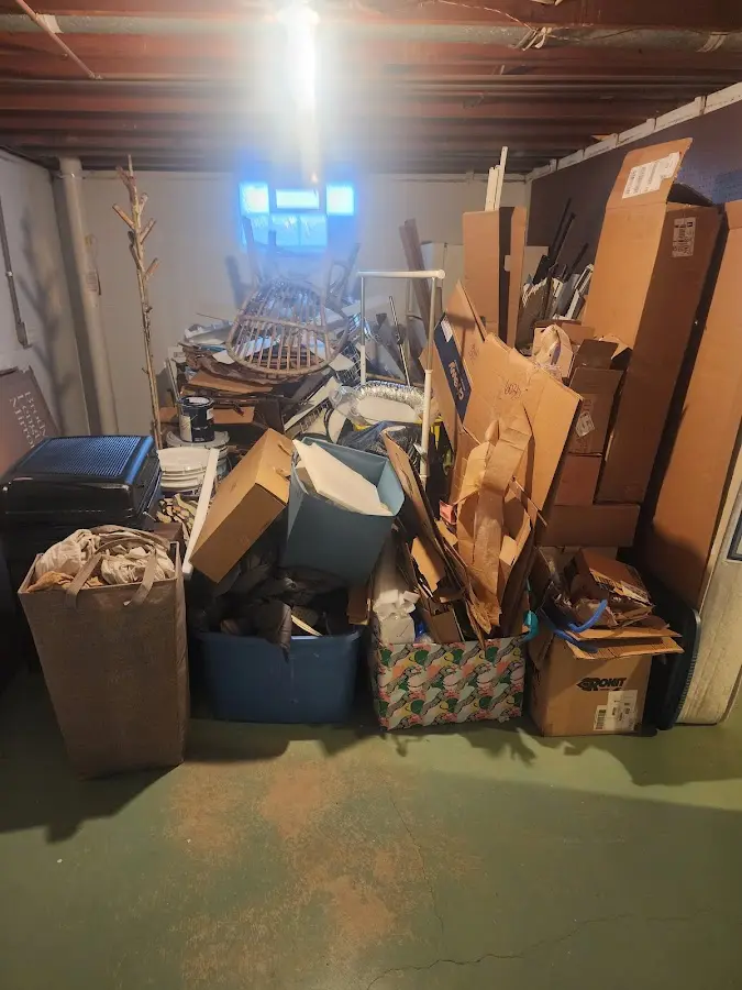 Roll-off dumpster container at job site for 20 Yard Dumpster Rental in Barre